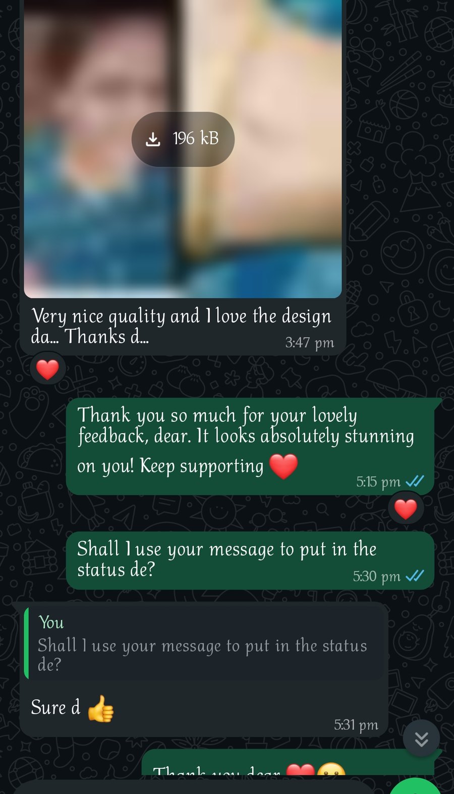 Customer message 3