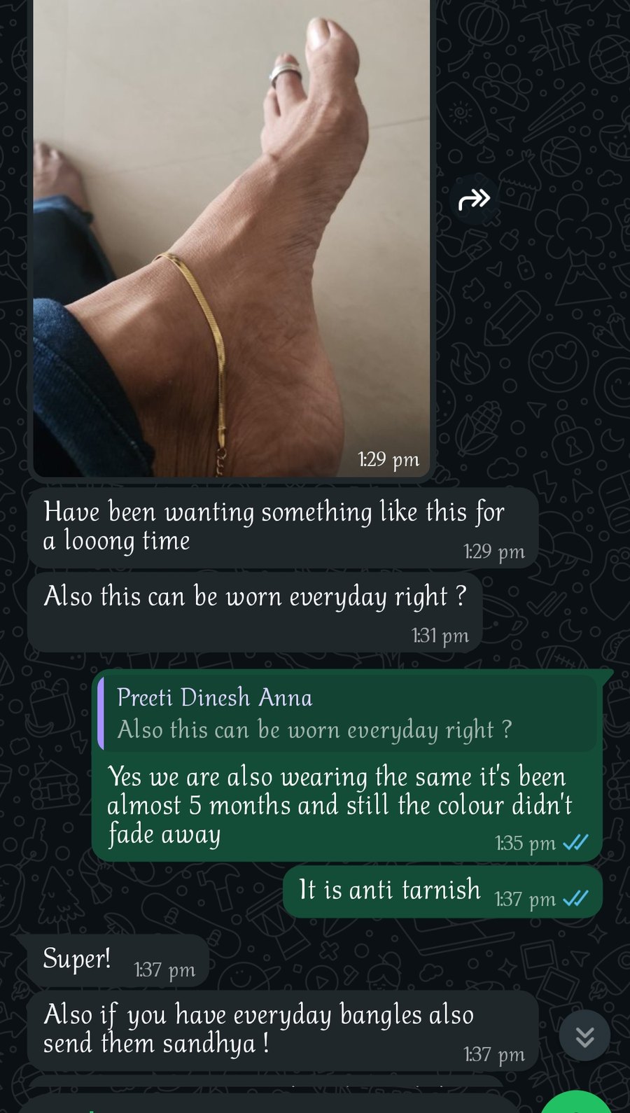 Customer message 5