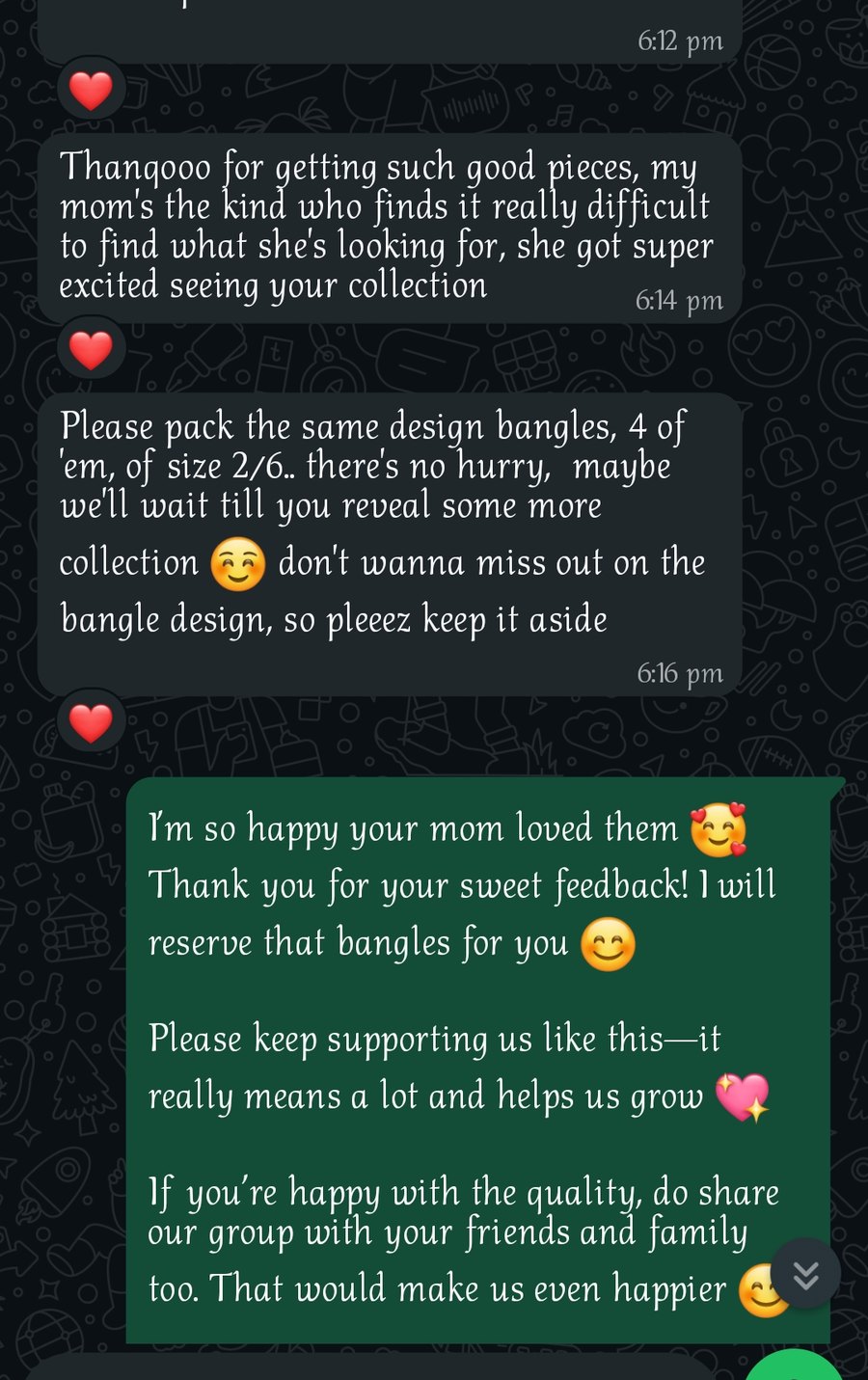 Customer message 7